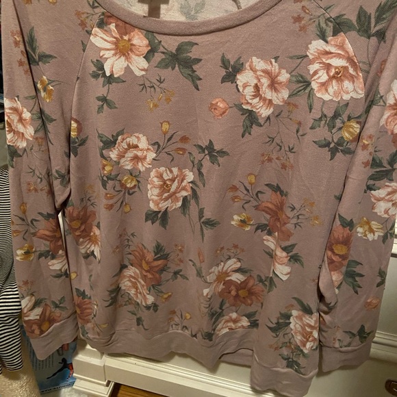 Floral Pink Lightweight Sweater - Picture 2 of 2